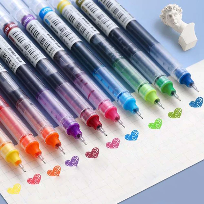 Plastic Quick Drying Rollerball Gel Pens for Office School
