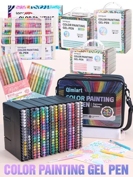 Set di Penne Gel Colorate di Grande Capacità, Disponibili da 6 a 234 Colori in Tutte le Specifiche, 0. Punta fine da 6 mm, serie di 28 colori tra cui Morandi/toni della pelle, flusso di inchiostro fluido senza sbavature, adatto per journaling, doodling,