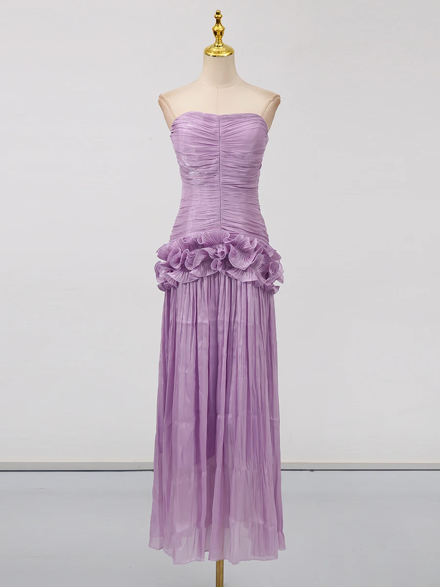 الصلبة تقسم طيات فساتين التخسيس للنساء مائل الرقبة...