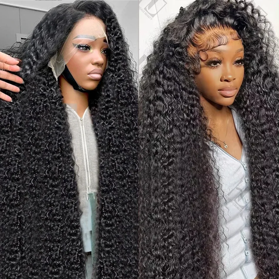 250 Density 30 40 Inch Deep Wave 13x6 HD Lace Front Human Hair Wig For Women Loose Water Curly 13x4 Lace Frontal Wig Human Hair