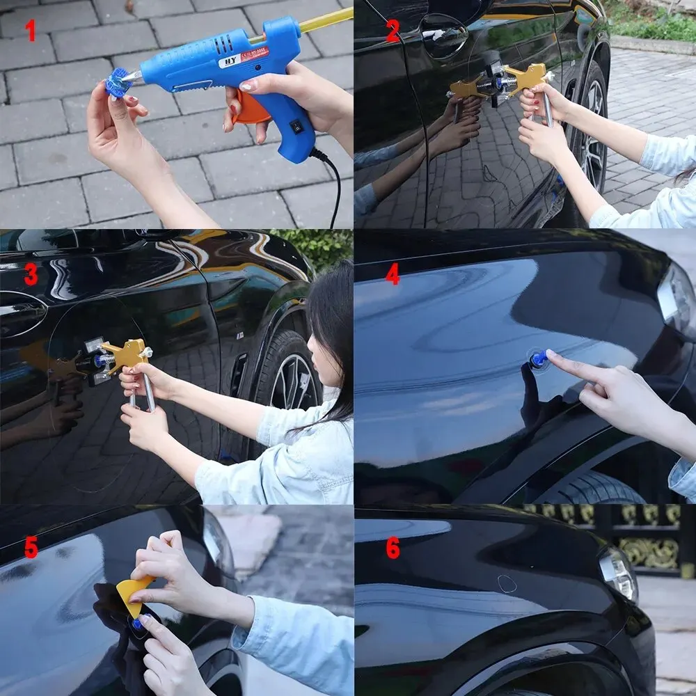 Car Body Paintless Dent Repair Tools Dent Repair Kit For Auto Hail Pit Puller Glue Puller Tabs Removal