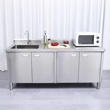 ตู้อ่างล้างจานสแตนเลสทันสมัย สไตล์นอร์ดิกย้อนยุค สำหรับห้องรับประทานอาหาร ตู้ครัว ตู้เครื่องล้างจาน โต๊ะทำงาน เฟอร์นิเจอร์บ้าน FYKC 1