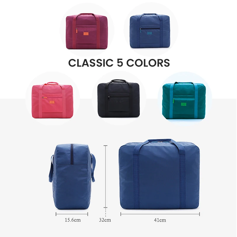 Travel Bags Compact & Foldable Lightweight Gender-Neutral Tote for Convenient Carry-On Luggage Perfect for Weekends Away