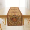 Abstract Sun Flowers Pattern Linen Table Runner Dresser Scarf Decor Farmhouse Washable Kitchen Dining Table Runners Table Decor 5