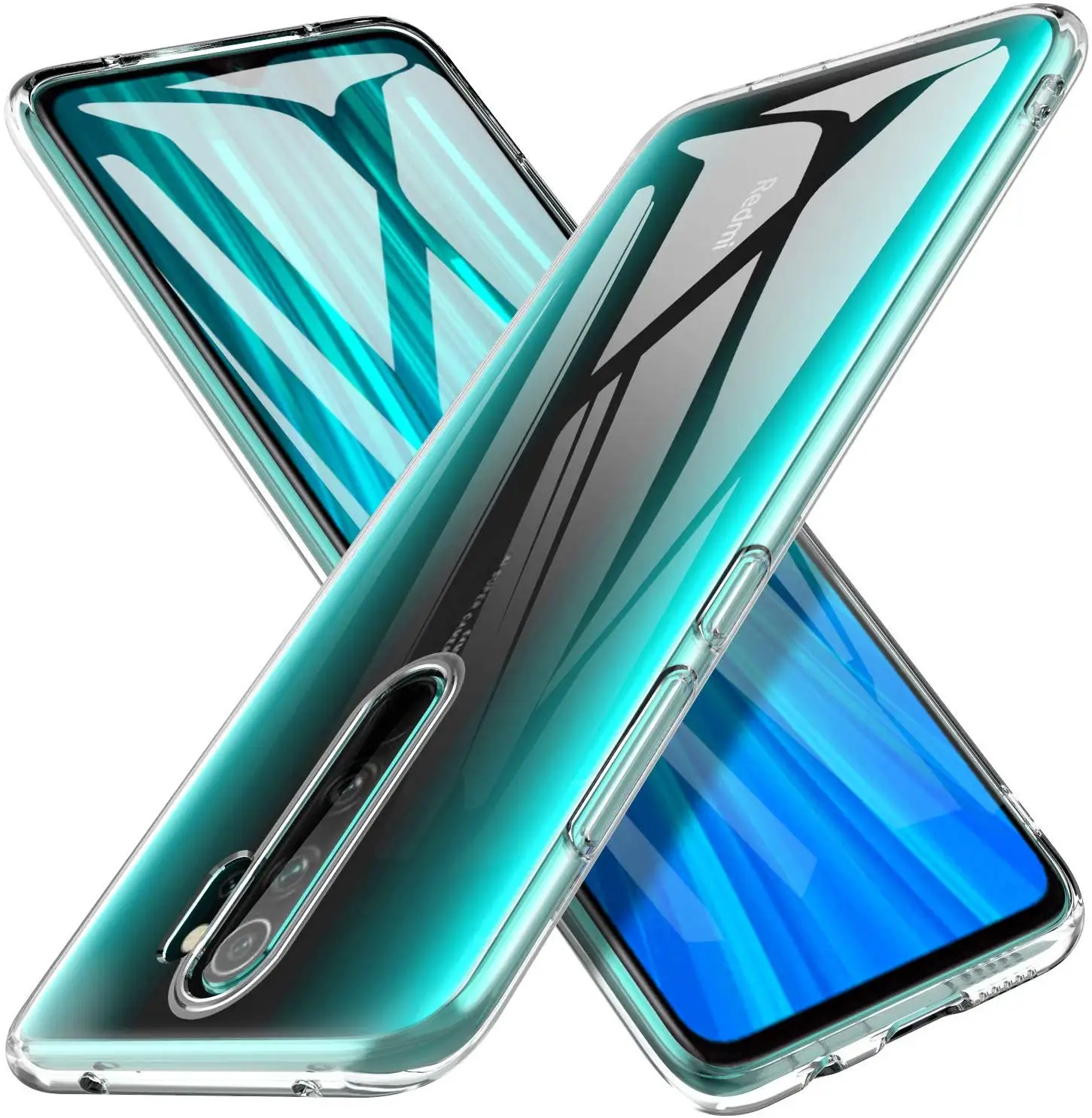 Klare, stoßfeste Handyhülle für Xiaomi Redmi Note 8 Pro 8 8A 9 9S 9T 9A 9C 10 10S 11S 11 Pro, weiche Silikon-transparente Rückseite – Detail 7