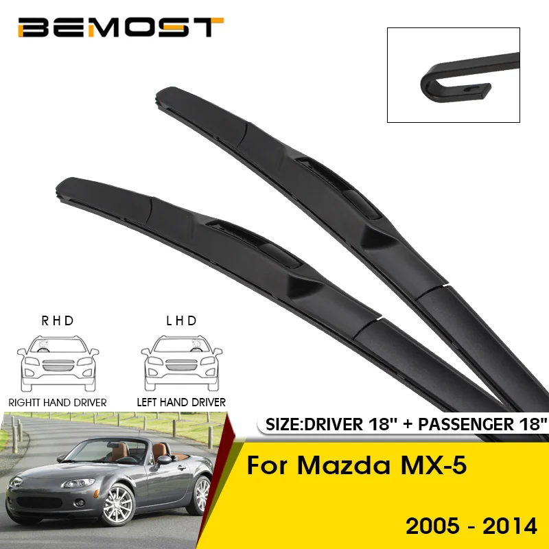 

Car Wiper Blades For Mazda MX-5 2005-2014 Windshield Windscreen Front Window Blades 18"+18" Car Accessories