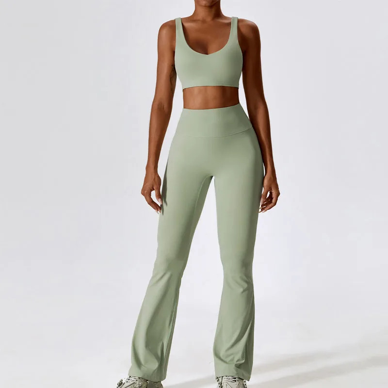 

Yoga Sets Shockproof Yoga Suit Set Quick Dry Skinny Gym Wear Sportswear Women's Wear