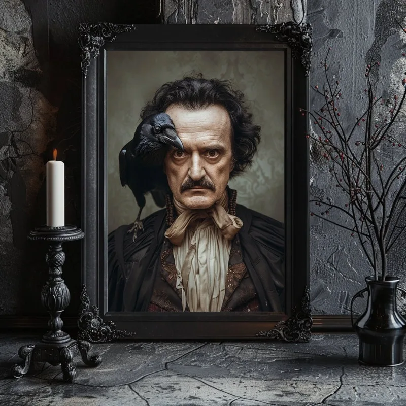 Edgar Allan Poe Poster Gothic Styles Victorian Raven Dark Academy ...