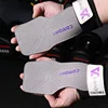 1 Pair 3-layers Cowhide Weight Lifting Gloves Deadlift Grip Pads for Fitness Gym Wrist Straps Workout Training Pull-Up Gloves 3
