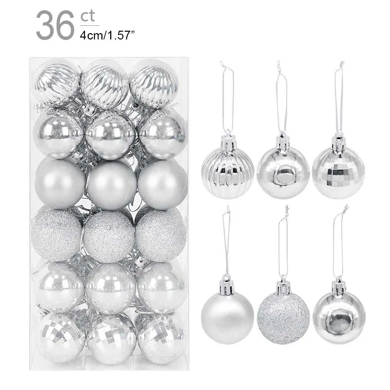 thumbnail image 1 of 1 caja de bolas de Navidad, adornos para árbol de Navidad, bolas colgantes para árbol de Navidad, decoración para fiesta en el hogar, regalo de Año Nuevo 2023, Navidad, 1 of 5
