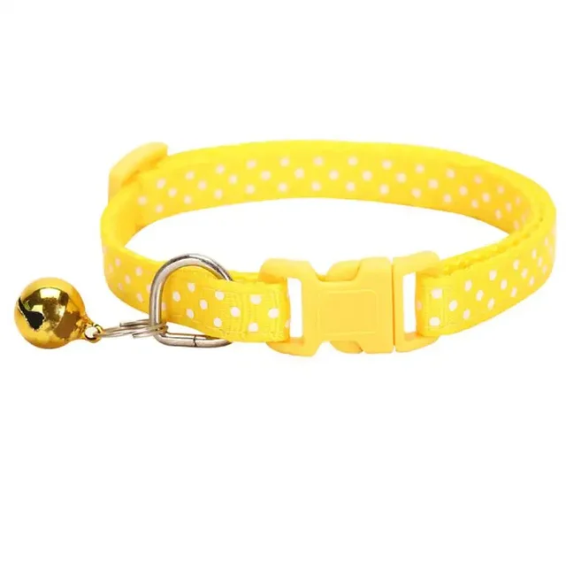 Nylon Adjustable Cat Collar Kitten Dog Universal Quick Separation Small Collar with Bell Pet Supplies Kitten Accessories 5
