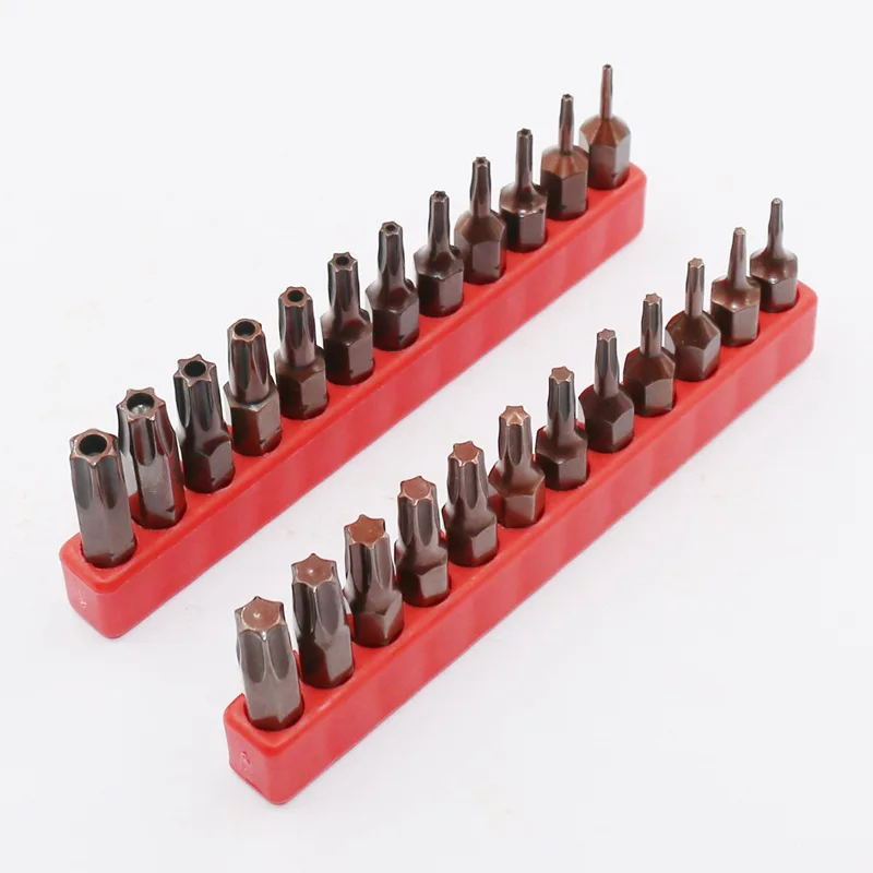 1/4 Inch S2 Alloy Steel 25MM Long Magnetic Torx Screwdriver Bits Set Tools T6 T7 T8 T9 T10 T15 T20 T25 T27 T30 T35 T40 12pcs/lot screwdriver set magnetic screwdriver bits magnetic screwdriver set precision screwdriver set magnetic screwdriver bit set screwdriver bit