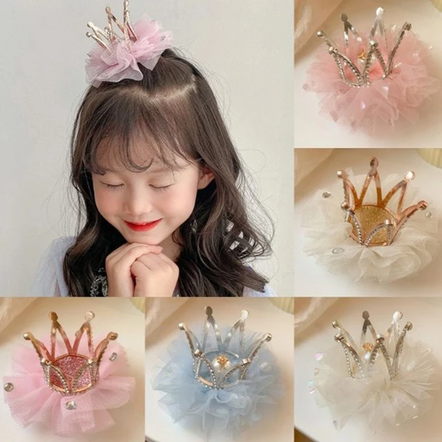 Ragazze bambini principessa tornante maglia bambino tornante pizzo di  cristallo bambina corona accessori per capelli diadema e corone - AliExpress