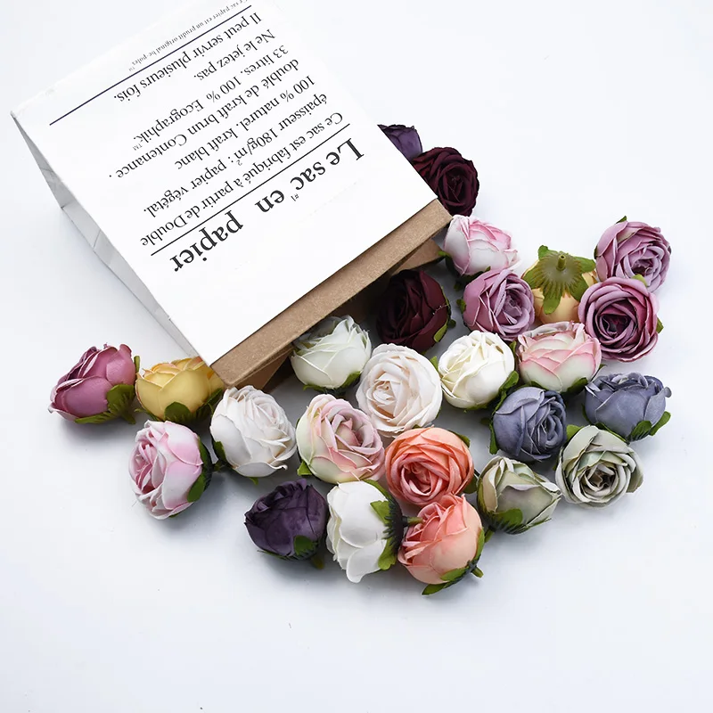 50/100 stücke künstliche Blume Seide Rose Hochzeit im Freien Garten Bogen Wohnkultur DIY Geschenk Candy Box Brosche Weihnachts kranz Großhandel – Detail 15