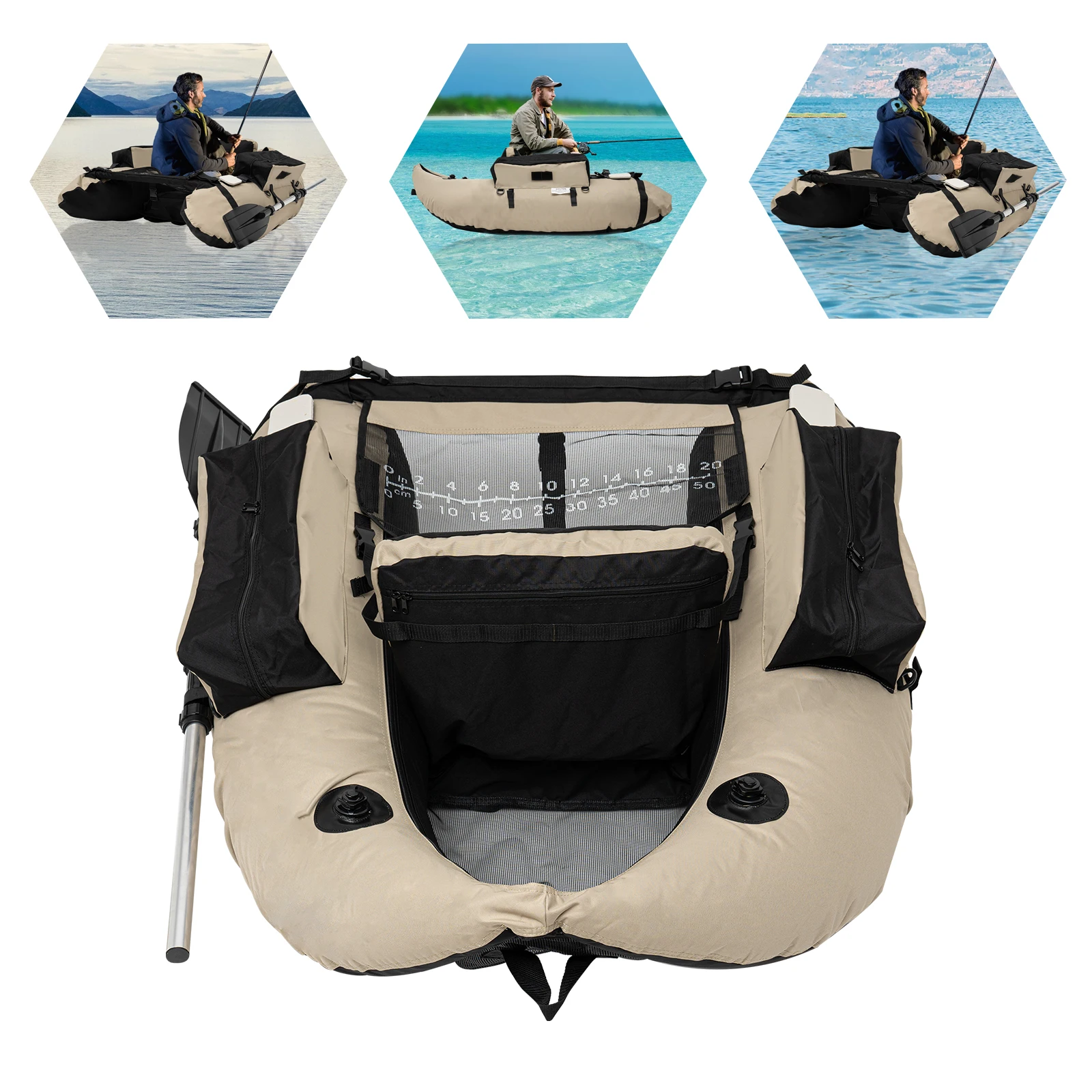 130kg Inflatable Fishing Boat Modern Oxford Cloth Fishing Boat with Four Colors and Hand Air Pump for Rafting and Exploring cage for insect butterfly insect grasshopper feeding cricket transport cage small box outdoor children kids gift toy exploring