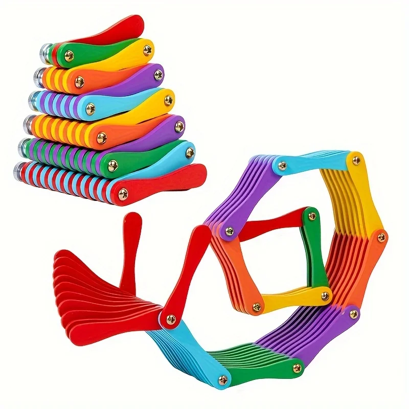 צעצוע פידג'ט מסתובב לילדים ומבוגרים פאזל חינוכי מתקפל ללמידת צורת צבע מתנה לבנים ובנות מבוגרים