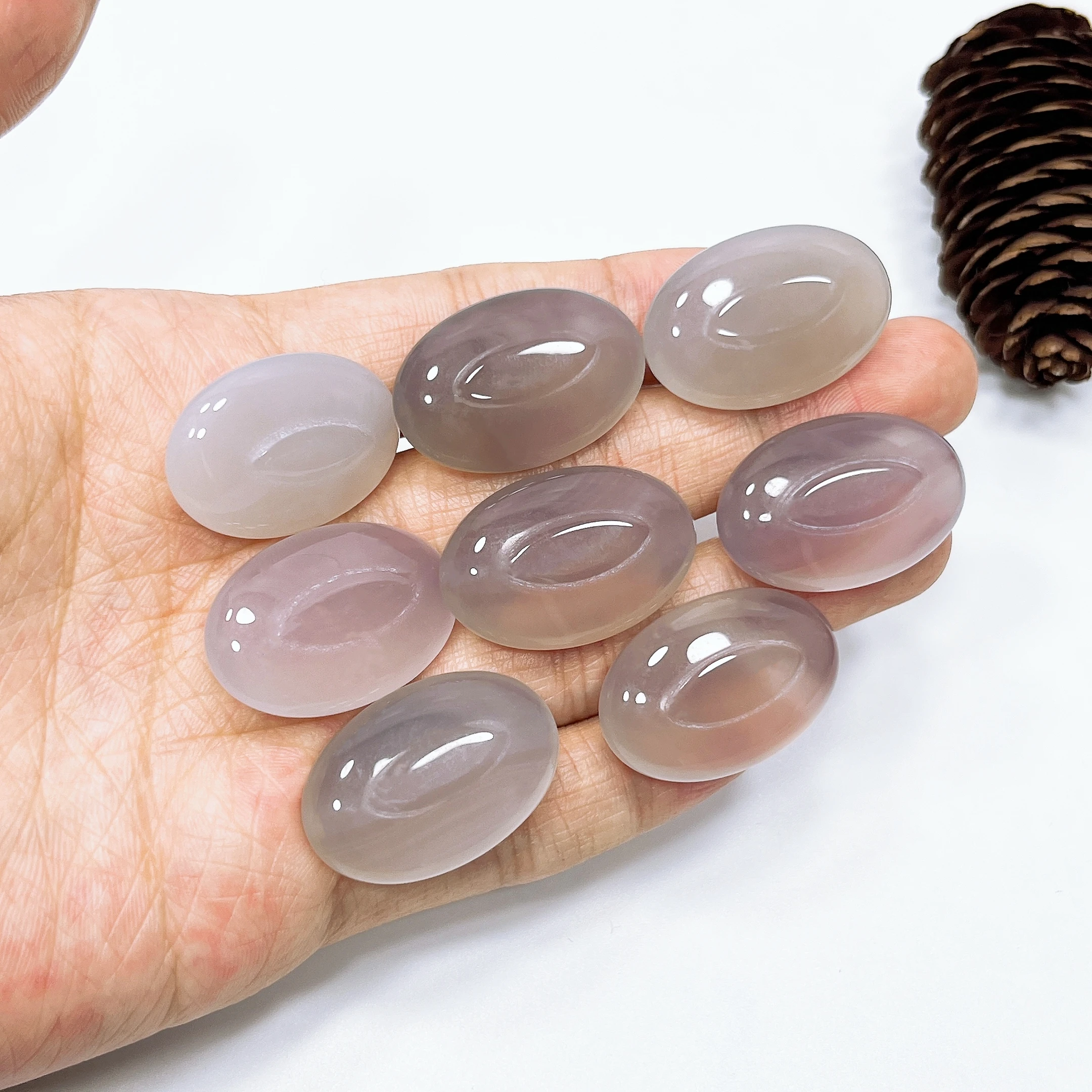 Natural Agate Crystal Pocket Palm Stone Thumb Toy Hot Compress Forgetting Worries Healing Health Home Garden Decoration Gift