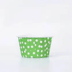 50-Piece Mini Muffin and Cupcake Baking Cups Set (Small green dot)
