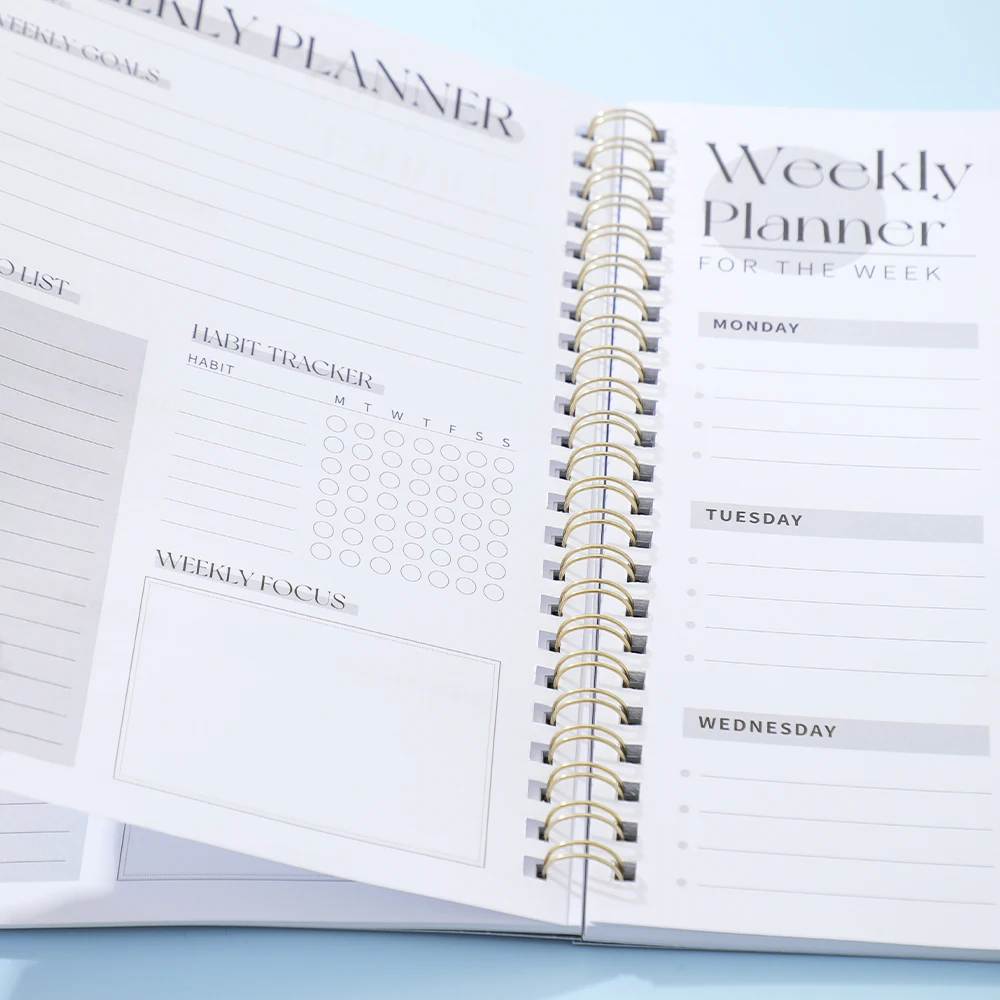 Weekly To-Do Planner Notebook with Goal Setting and Habit Tracking