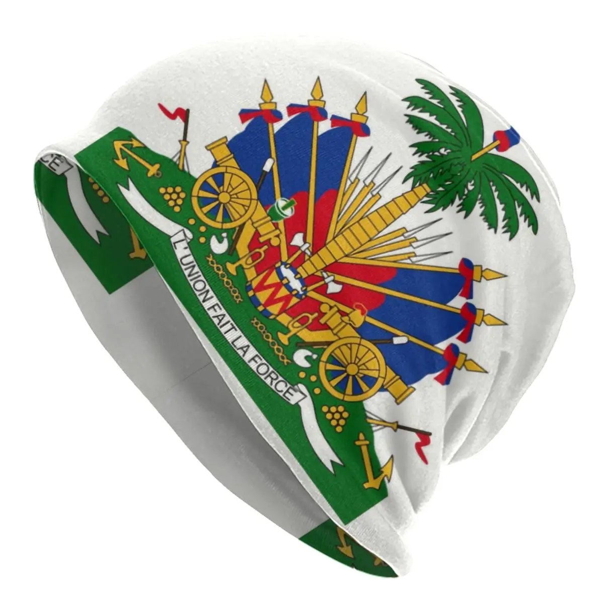 

Haiti Flag Heart Skullies Beanies Caps Unisex Winter Warm Knit Hat Men Women Street Haitian Patriotic Bonnet Hats Ski Cap