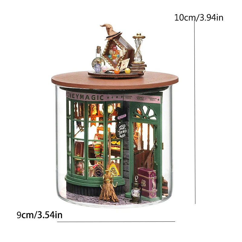 مجموعة بيت الدمى الخشبية المصغرة، والتي تتيح لك إم...