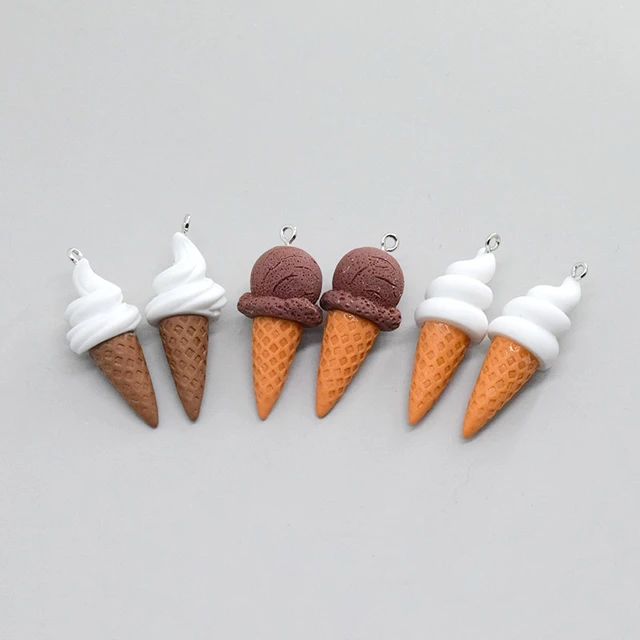 Cute Kawaii Ice Cream Charm, Kawaii Food Charms, Miniature Dessert