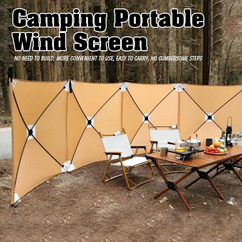 5.6M Folding Windproof Shield Camping Windscreen for Picnic BBQ Beach Gas Stove