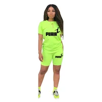 Nouvel ensemble décontracté de qualité pour femme, tenue d'été deux pièces 2026, survêtement pour femme, t-shirts à col rond et shorts, manches courtes, pour le quotidien, meilleures ventes 6