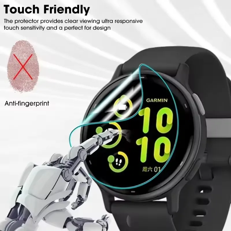 1-5Pcs 하이드로겔 필름은 VivoActive 6 5용 Garmin용 유리가 아닙니다. 긁힘 방지 화면 보호기 VivoActive5 6