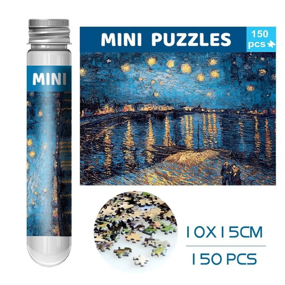 Creative Oil Painting Jigsaw Puzzle Set - 150 Pieces in Mini Test Tubes - Fun & Artistic Puzzle Game