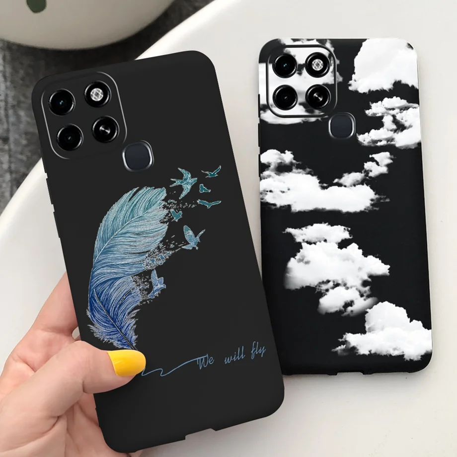 TIANCI Cover per Infinix Smart 6, [Supporto Innovativo] + [Protezione Fotocamera], Protezione Bumper Case, Custodia per Infinix Smart 6
