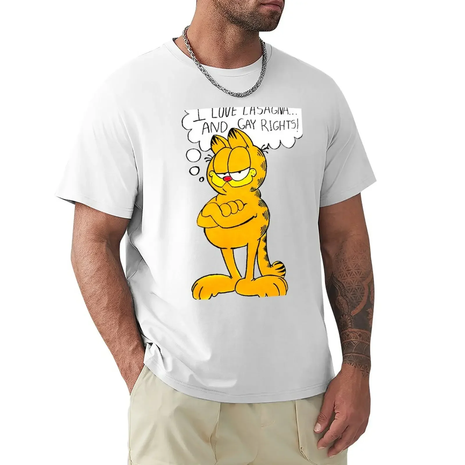 

I love lasagna... and gay rights! T-Shirt animal prinfor boys funnys plain white t shirts men