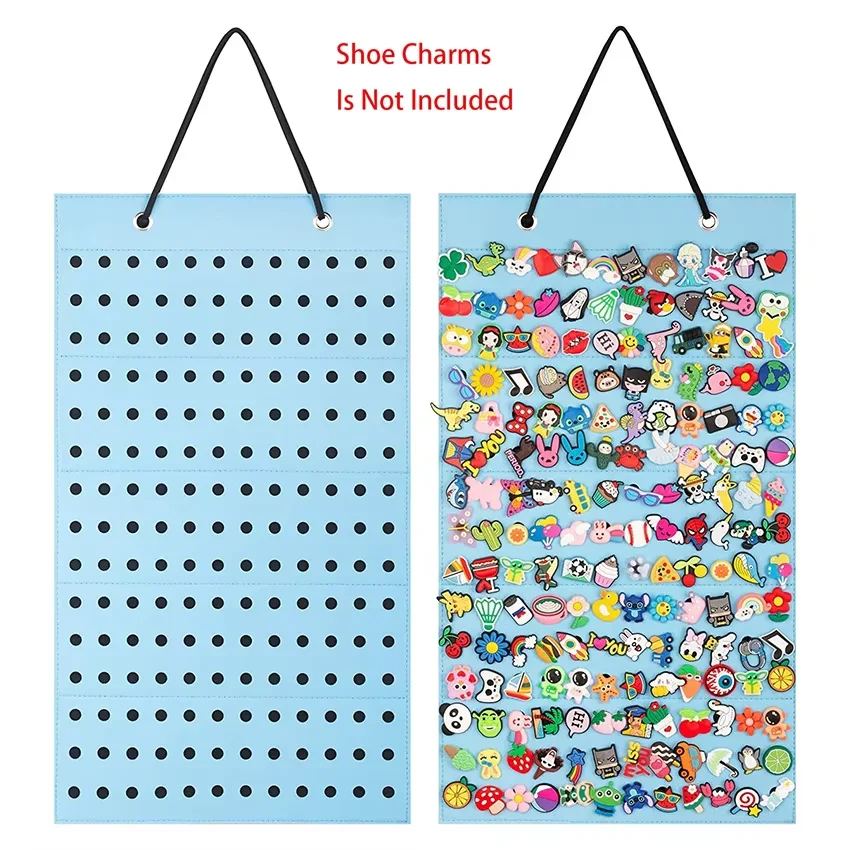 Shoe Charms Organizer 100/180 Holes Hanging Holder Decoration Clog Charms Display