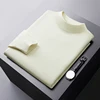 Autumn and Winter solid color sweater men's elastic comfortable warm cold-resistant top fashion casual half turtleneck sweater 3