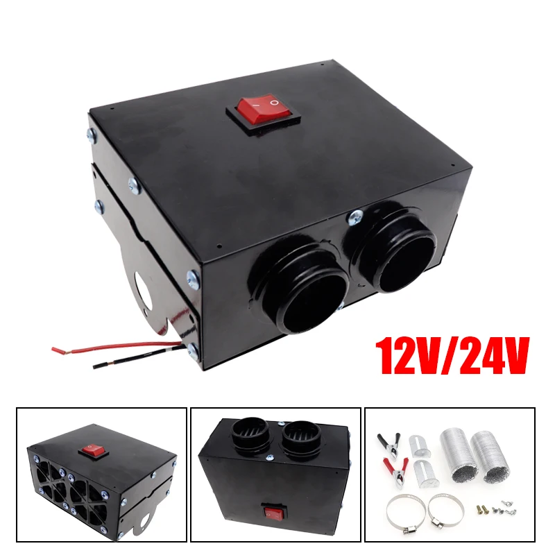 600-800W 2 Gat Auto Heater Fan Elektrische Kachel Auto Verwarming Ventilator Ontwaseming Ontdooier Voorruitverluchting Snelle Verwarming Winter Verwarming Warmer voor Autoruit(#1