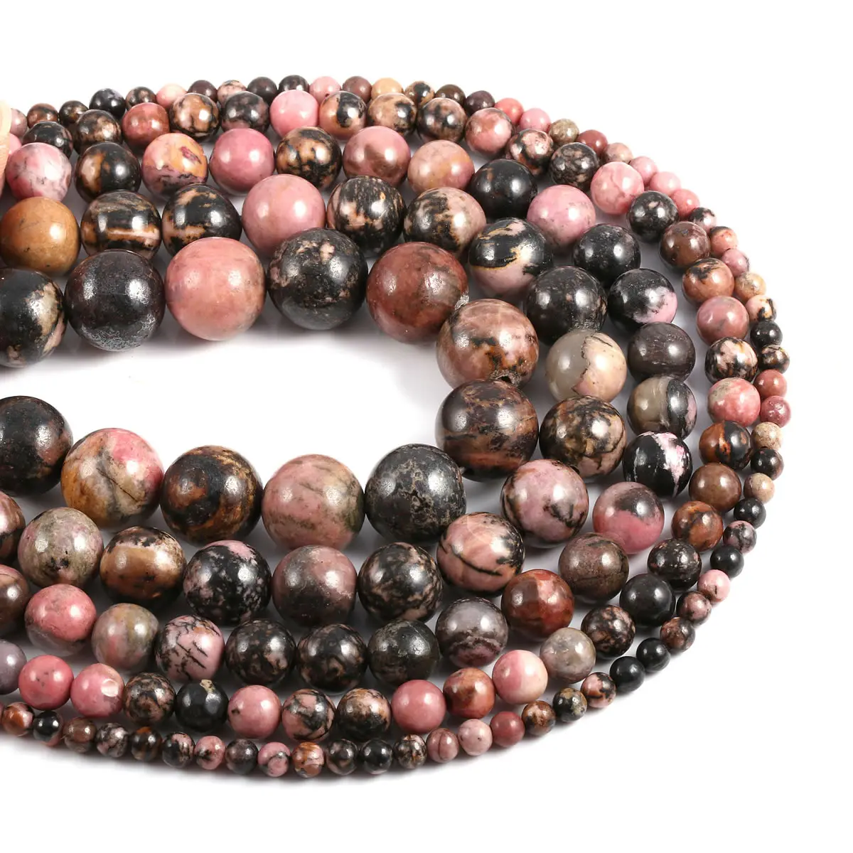 

Black Line Red Striped Loose Bead Natural Stone Spacer Beads for Jewelry Making Supplies DIY Women Necklace Bracelet Accessories