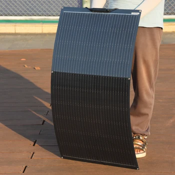 130w 100w 80w flexible solar panel 12v battery charger photovoltaic panel for camper RV boat home balcony travel EU warehouse