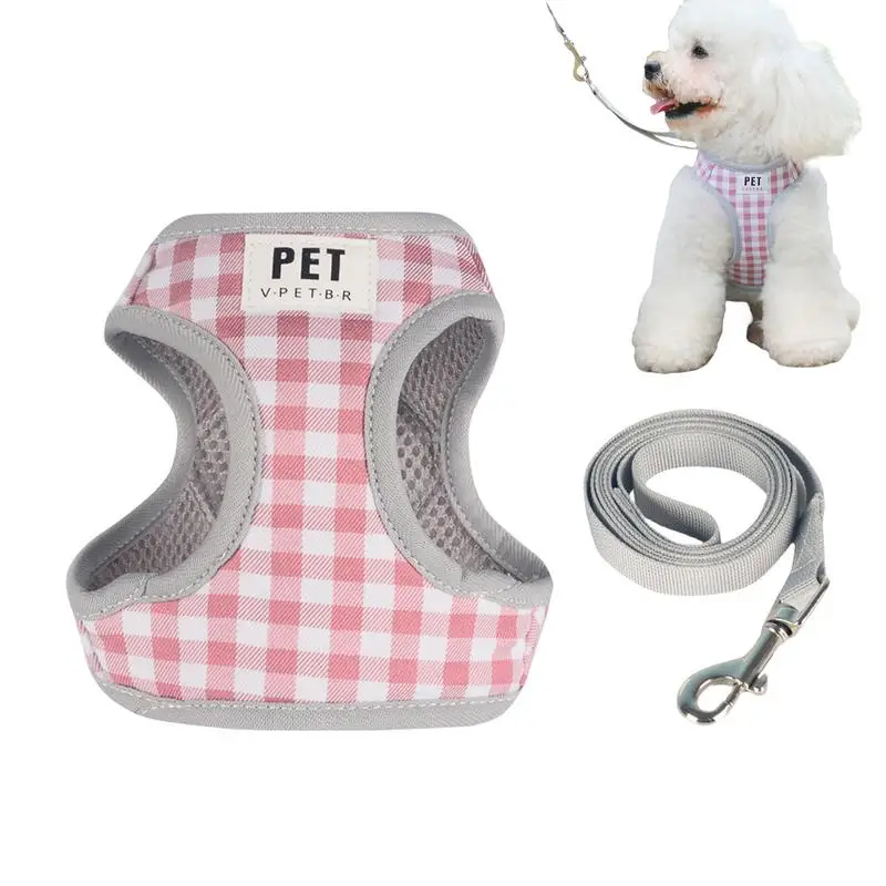 Pet Vest Harness Dog Pet Guinzagli Imbracatura Con Gilet Back Mesh Design Dog Walking Tool Per Paillons Mini Cani Pomerans E