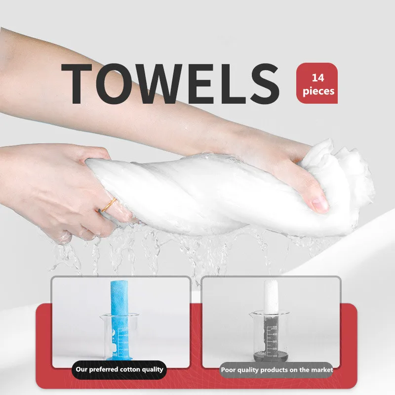 7/14PcsThickened Disposable Compressed Towel Travel Portable Super Absorbent Tissues Tablet Outdoor Cleansing Make Up Tools