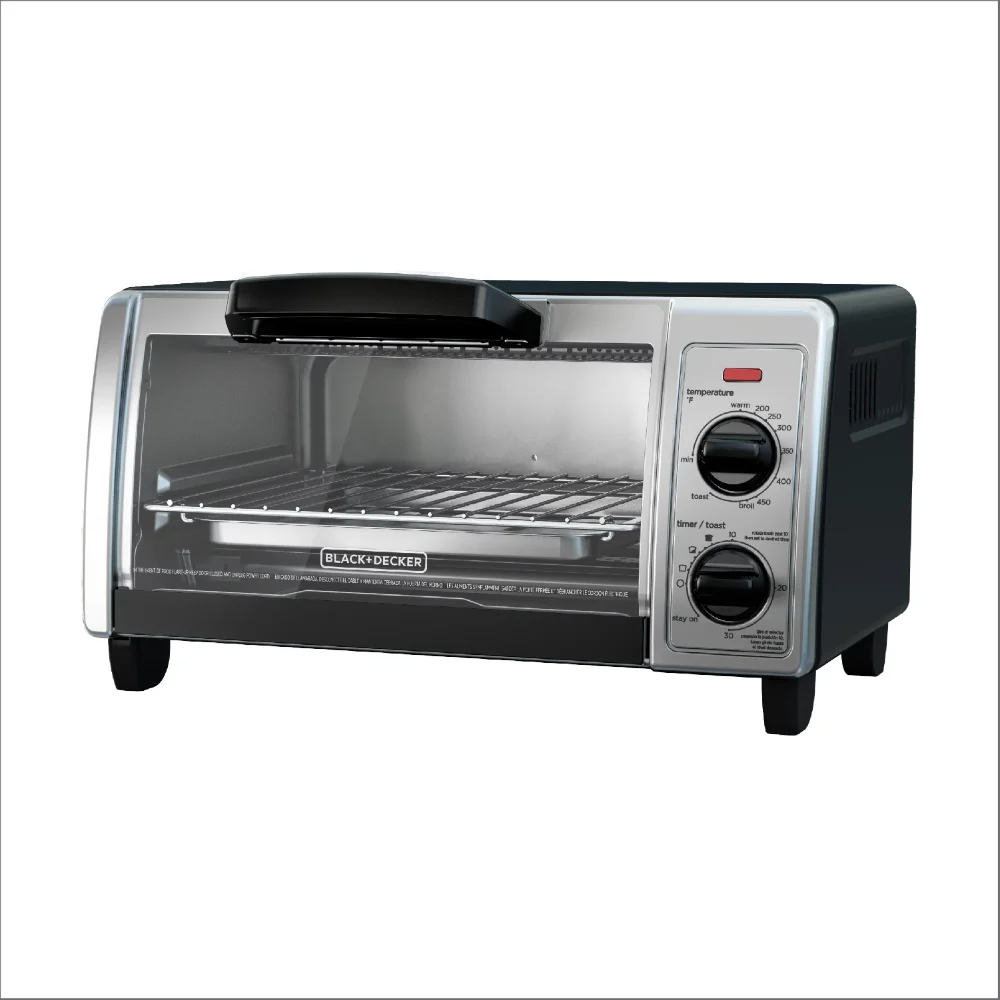 BLACK+DECKER 4-Slice Stainless Steel Toaster Oven TO1313SBD - The