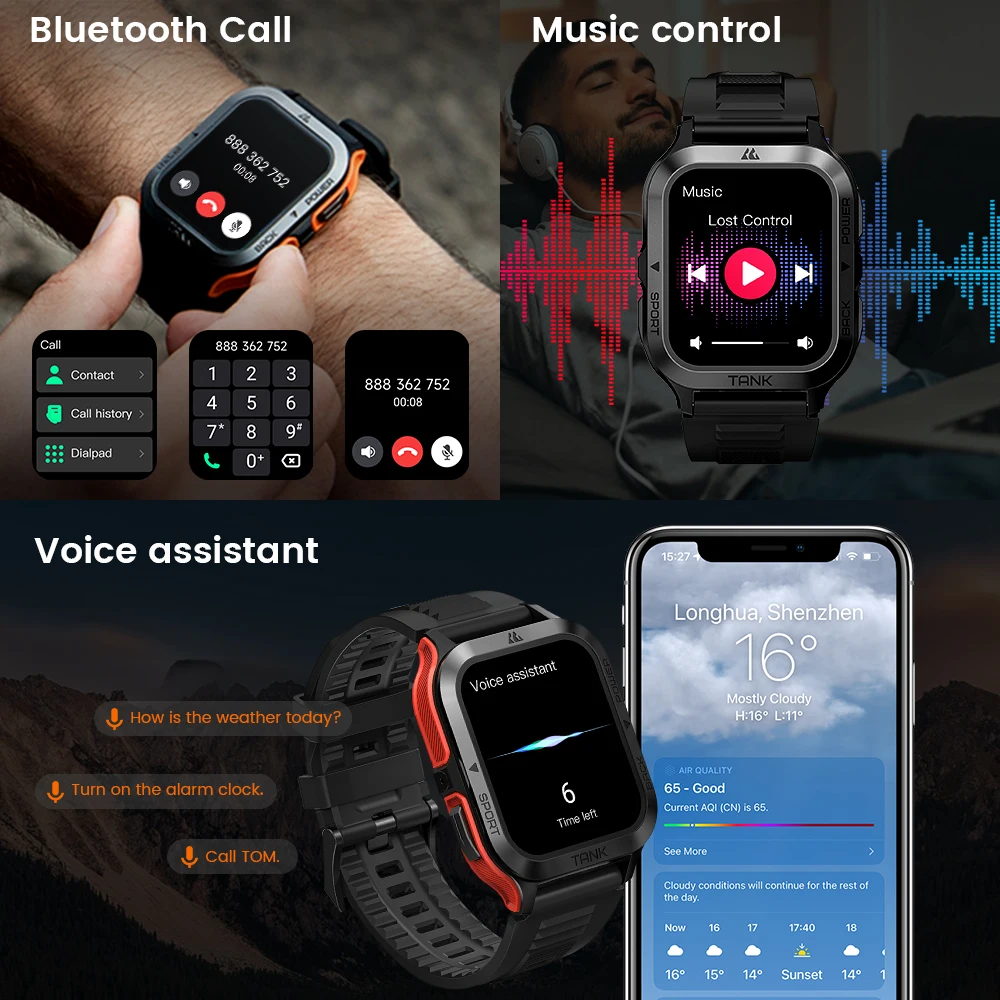 Smart Watch M2 for kids with GPS, SIM Card and waterproof - بوكس أصفر