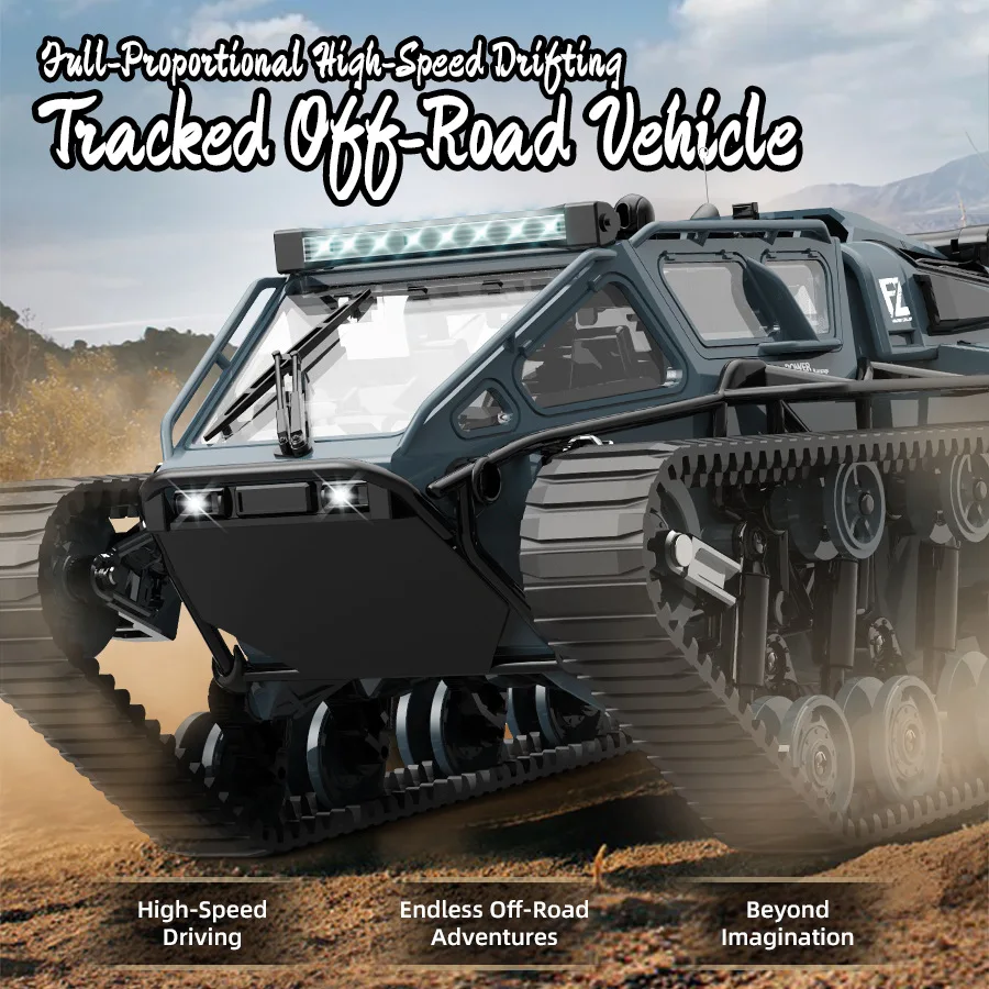 JJRC C8812 LED ライトフルスケールタンク JJRC C8812 High-Speed RC Tank Car – 360° Drift, Dual Motors