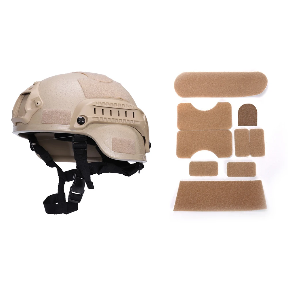 Description Picture 4 of item9pcs/set Helmet Patches Tape Cover Professional Helmet DIY Sticker Polyester Convenient Equipment Sticky Accessories