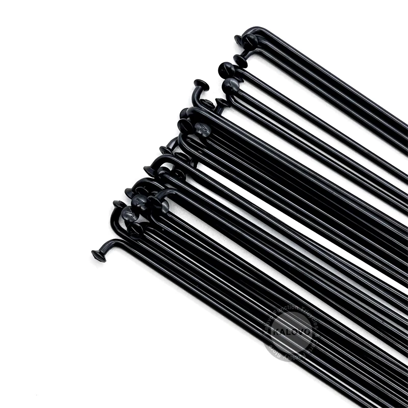 20pcs 14G Black Steel Spokes With Nipples MTB Bike Spoke Diameter 2.0mm 100-240mm J bend Cycle Spokes