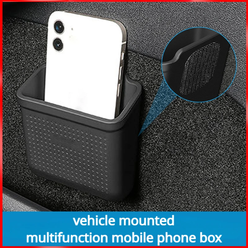 

Storage Box for Tesla Model3 3+ Y S X Car Seat Gap Door Stick-on Adjective Hidden Phone Cigar Silicone Case Interior Accessories
