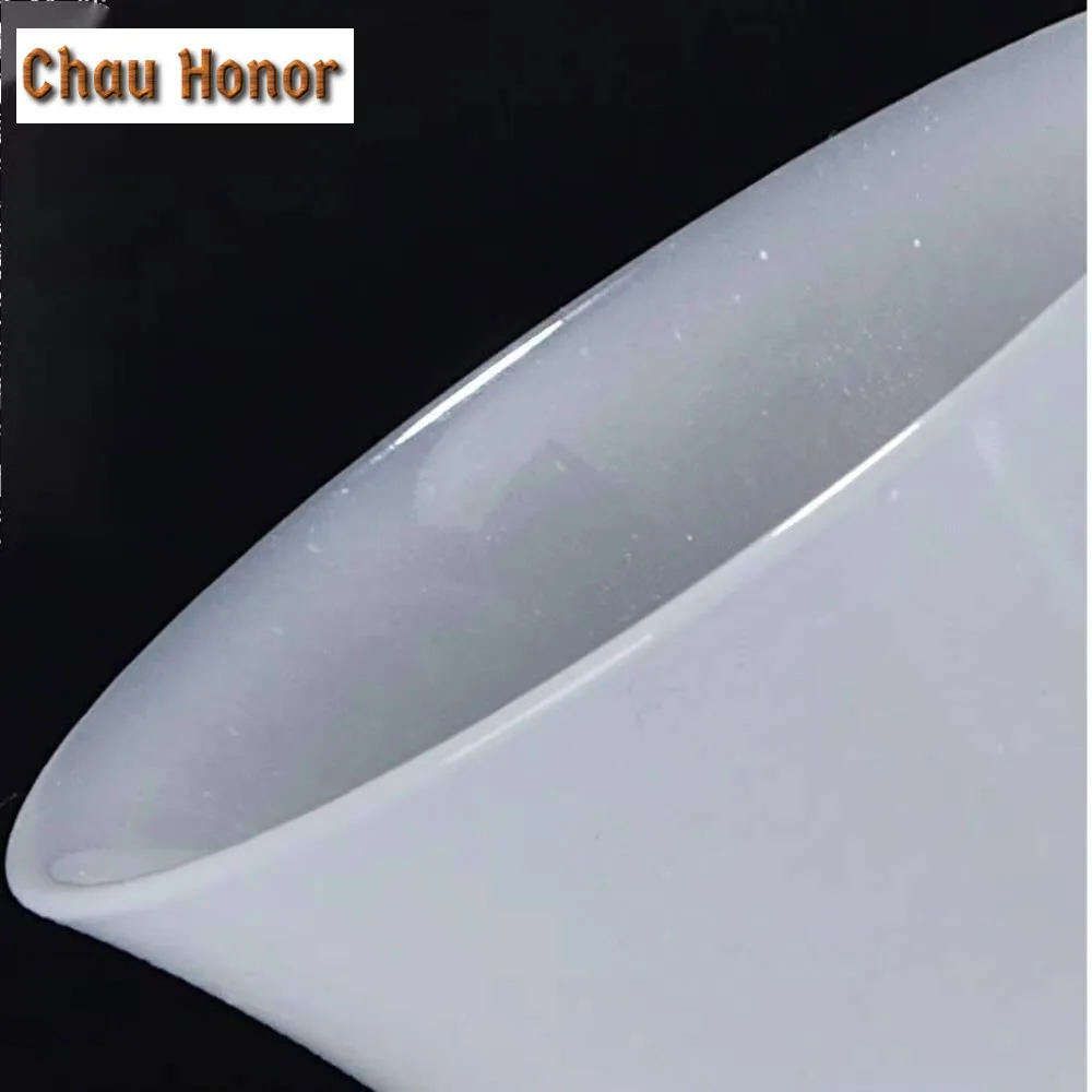 180ml Full Pure White Jade Porcelain Gaiwan Handmade Tea Tureen Household Tea Brewing Cover Bowl for Tea Supplies Collection