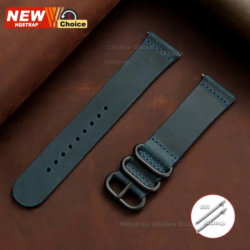 Universal Genuine Leather Quick Release Retro Watch Strap - Soft and Stylish Wristband