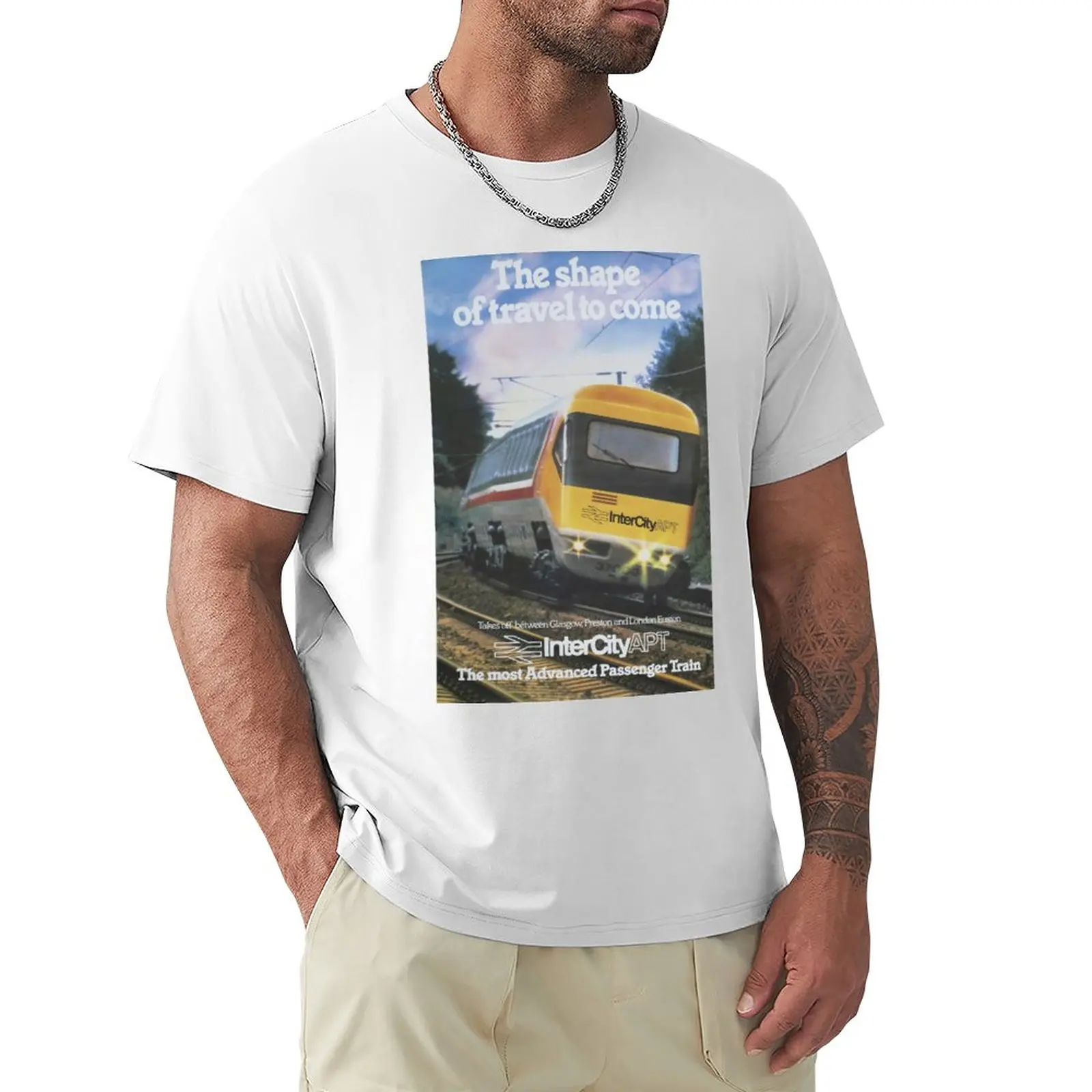

British Rail Poster - InterCity APT T-Shirt shirts graphic tees Aesthetic clothing blanks slim fit t shirts for men