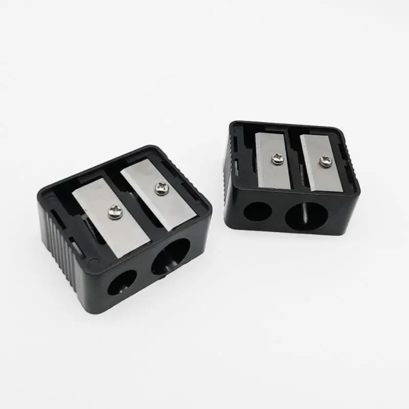 Brand Double Holes Precision Lipstick Cosmetic Pencil Sharpener For Eyebrow Lip Liner Eyeliner Pencil Girls Gift School Supplies