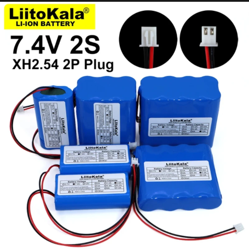 7.4V 18650 Lithium Battery Pack 2S 2.6ah 3ah 6ah 9ah Fishing LED Light Bluetooth Speaker 8.4V Emergency DIY Batteries with PCB